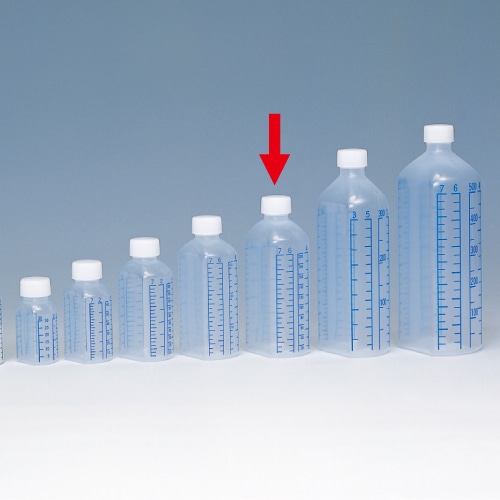 シンリョウ プリントメモリ瓶 青目盛 200ml 1セット(80本)(ご注文単位1セット)【直送品】