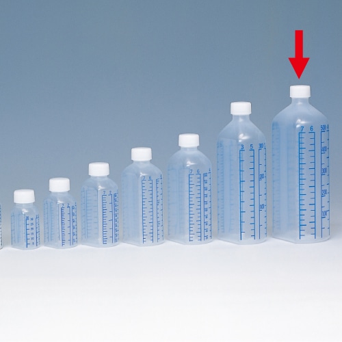 シンリョウ プリントメモリ瓶 青目盛 500ml 1セット(40本)(ご注文単位1セット)【直送品】