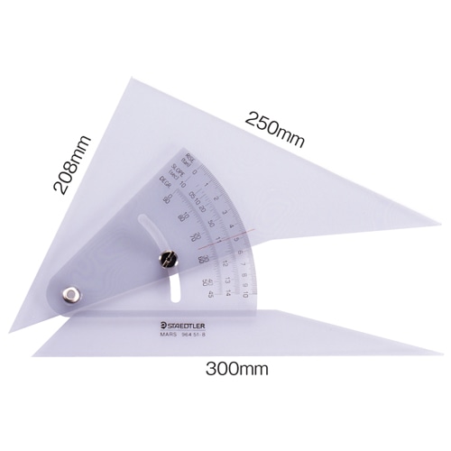 ステッドラー マルス 勾配三角定規 25cm 964 51-10 1個(ご注文単位1個)【直送品】
