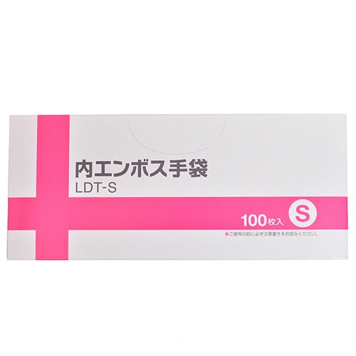 伊藤忠リーテイルリンク　内エンボス手袋　クリア　S　LDT-S　1箱（100枚）（ご注文単位1箱）【直送品】