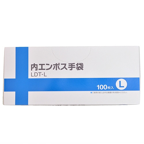 伊藤忠リーテイルリンク　内エンボス手袋　クリア　L　LDT-L　1箱（100枚）（ご注文単位1箱）【直送品】