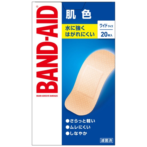 JNTLコンシューマーヘルス　バンドエイド　肌色　ワイド　1箱（20枚）（ご注文単位1箱）【直送品】