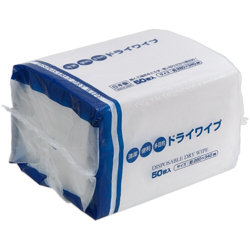 溝端紙工印刷 ドライワイプ 中判タイプ 1パック(50枚)(ご注文単位1パック)【直送品】