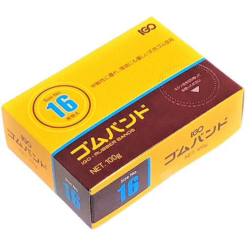 アイ・ジー・オー ゴムバンド #16 アメ色 SM 100g SM16-1H-S 1箱(ご注文単位1箱)【直送品】