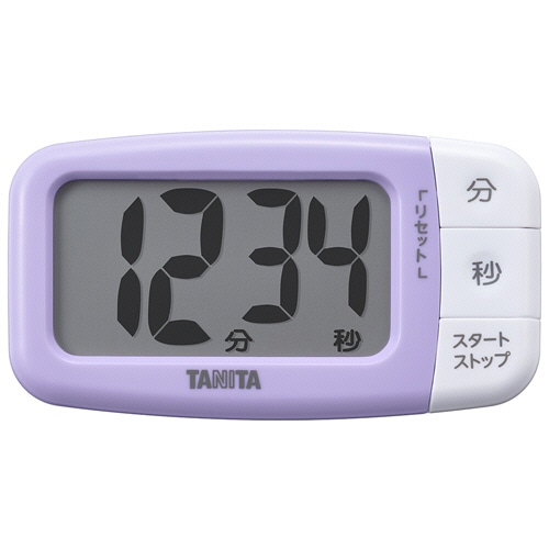 タニタ 抗菌でか見えタイマー ブルーベリーパープル TD-430-PP 1個(ご注文単位1個)【直送品】
