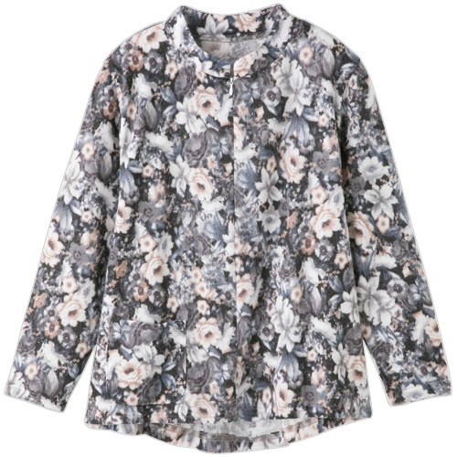 ケアファッション ロングファスナーあったかTシャツ ブラック LL 820318-13 1着(ご注文単位1着)【直送品】