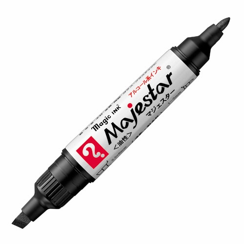 寺西化学　油性マーカー　マジックインキ　マジェスター　太字＋細字　黒　MMJ50-T1　1セット（10本）（ご注文単位1セット）【直送品】