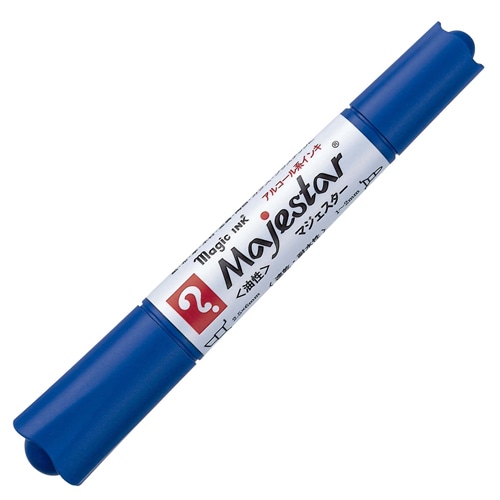 寺西化学　油性マーカー　マジックインキ　マジェスター　太字＋細字　青　MMJ50-T3　1セット（10本）（ご注文単位1セット）【直送品】