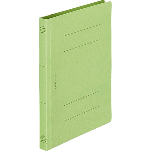 ライオン事務器　フラットファイル（環境）　樹脂押え具　A5タテ　150枚収容　背幅18mm　緑　A-539KA5S　1セット（10冊）（ご注文単位1セット）【直送品】