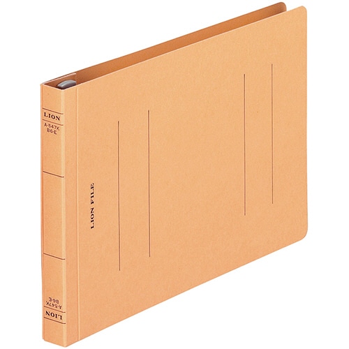 ライオン事務器　フラットファイル（環境）　樹脂押え具　B6ヨコ　150枚収容　背幅18mm　黄　A-547KB6E　1セット（10冊）（ご注文単位1セット）【直送品】