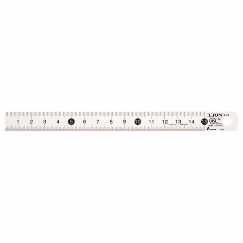 ライオン事務器　ステンレス直線定規　15cm　S-15　1セット（10本）（ご注文単位1セット）【直送品】
