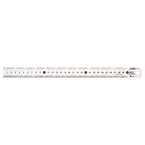 ライオン事務器　ステンレス直線定規　30cm　S-30　1セット（10本）（ご注文単位1セット）【直送品】