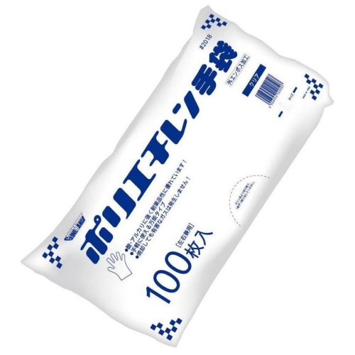 川西工業 ポリエチレン手袋 外エンボス エコノミー クリア M #2018 6000枚/セット（ご注文単位1セット）【直送品】