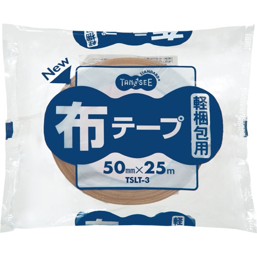 TANOSEE　布テープ　軽梱包用　0.19mm厚　50mm×25m　1セット（30巻）（ご注文単位1セット）【直送品】
