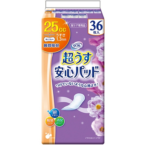 リブドゥコーポレーション リフレ 超うす安心パッド 少量用 25cc 1セット(648枚:36枚×18パック)(ご注文単位1セット)【直送品】