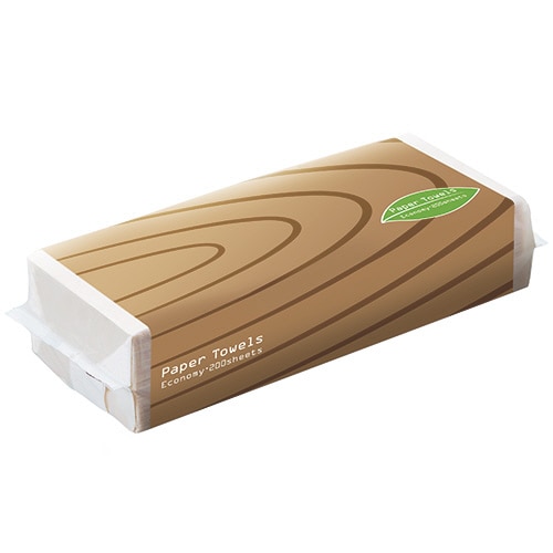 TANOSEE ペーパータオルアースカラー エコノミー 200枚 210パック/セット(ご注文単位1セット)【直送品】