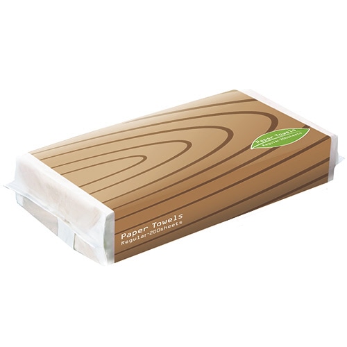 TANOSEE ペーパータオルアースカラー レギュラー 200枚 175パック/セット（ご注文単位1セット）【直送品】