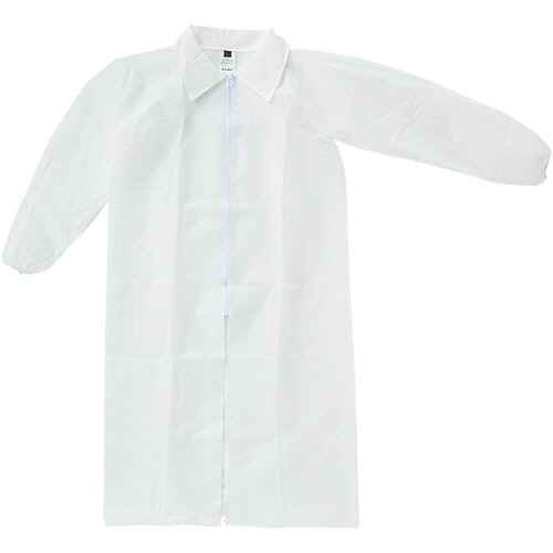 川西工業　不織布使いきり白衣　Lサイズ　#7028-L　1セット（10着）（ご注文単位1セット）【直送品】