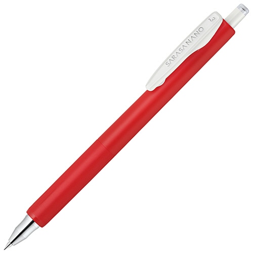 ゼブラ ジェルボールペン サラサナノ 0.3mm 赤 JJH72-R 1セット(10本)(ご注文単位1セット)【直送品】