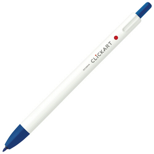 ゼブラ　ノック式水性カラーペン　クリッカート　青　WYSS22-BL　1セット（10本）（ご注文単位1セット）【直送品】