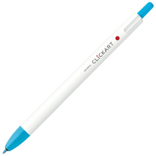 ゼブラ　ノック式水性カラーペン　クリッカート　ライトブルー　WYSS22-LB　1セット（10本）（ご注文単位1セット）【直送品】