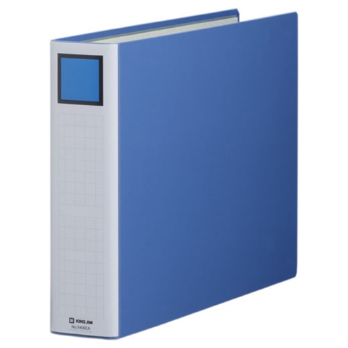 キングジム キングファイル スーパードッチ(脱・着)イージー A3ヨコ 600枚収容 60mmとじ 背幅76mm 青 3406EA-B 1セット(10冊)(ご注文単位1セット)【直送品】