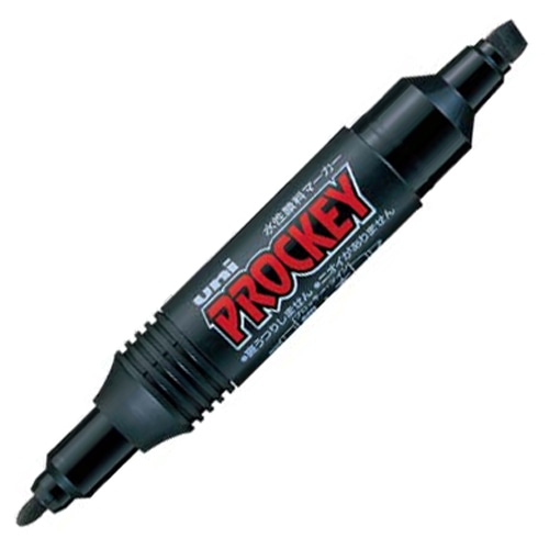 三菱鉛筆 水性マーカー プロッキー 詰め替えタイプ 太字角芯+細字丸芯 黒 PM150TR.24 1セット(10本)(ご注文単位1セット)【直送品】