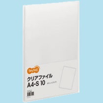 TANOSEE クリアファイル A4タテ 10ポケット 背幅8mm クリア 80冊/セット(ご注文単位1セット)【直送品】
