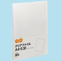 TANOSEE クリアファイル A4タテ 30ポケット 背幅17mm クリア 60冊/セット(ご注文単位1セット)【直送品】