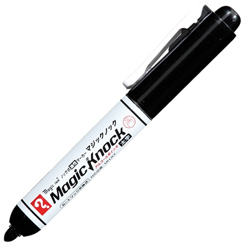 寺西化学　ノック式油性マーカー　マジックノック　太字　黒　MKFP-T1　1セット（10本）（ご注文単位1セット）【直送品】