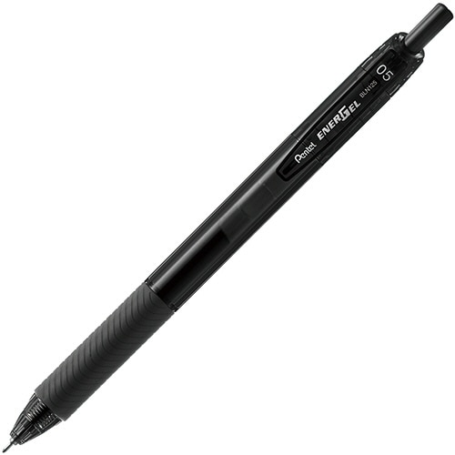 ぺんてる　ゲルインキボールペン　エナージェルエス　0.5mm　黒　BLN125-A　1セット（10本）（ご注文単位1セット）【直送品】