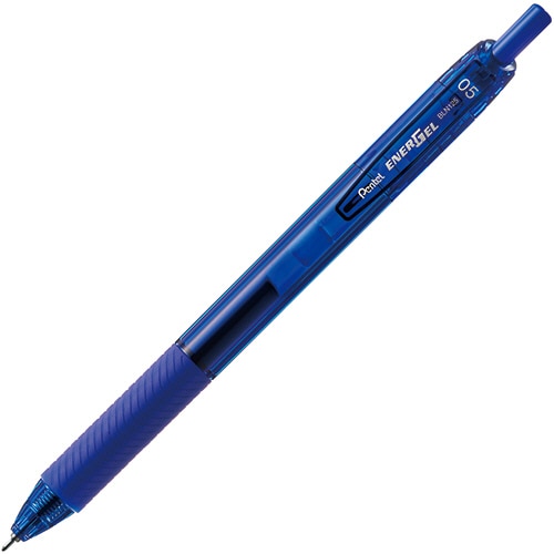 ぺんてる　ゲルインキボールペン　エナージェルエス　0.5mm　青　BLN125-C　1セット（10本）（ご注文単位1セット）【直送品】