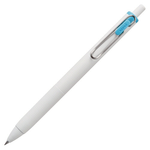 三菱鉛筆　ゲルインクボールペン　ユニボール　ワン　0.38mm　スカイブルー　（軸色：オフホワイト）　UMNS38.48　1セット（10本）（ご注文単位1セット）【直送品】