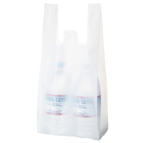 TANOSEE　乳白レジ袋　25号　ヨコ210×タテ480×マチ幅130mm　1セット（6000枚：100枚×60パック）（ご注文単位1セット）【直送品】