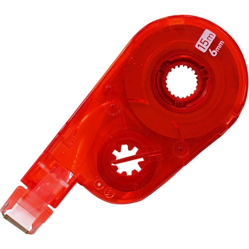 プラス 修正テープ ホワイパースイッチ 交換テープ 6mm幅×15m レッド WH-1516R 1セット(10個)(ご注文単位1セット)【直送品】
