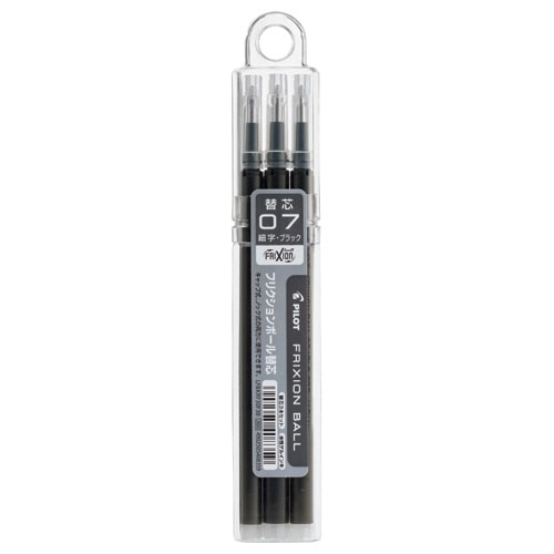 パイロット　ゲルインキボールペン　フリクションボール替芯　0.7mm　ブラック　キャップ式ノック式両用　LFBKRF30F3B　1セット（30本：3本×10パック）（ご注文単位1セット）【直送品】