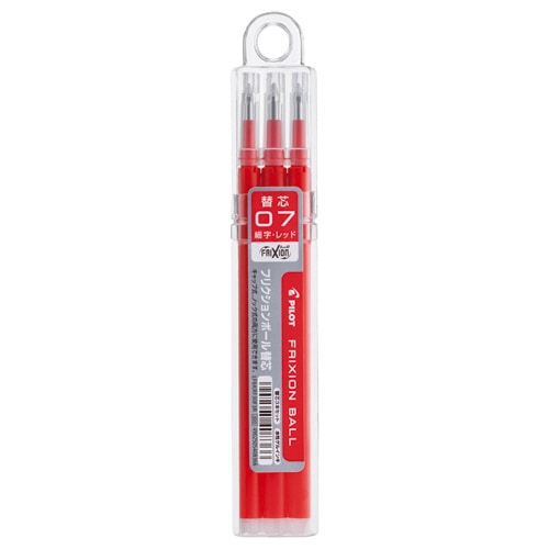 パイロット　ゲルインキボールペン　フリクションボール替芯　0.7mm　レッド　キャップ式ノック式両用　LFBKRF30F3R　1セット（30本：3本×10パック）（ご注文単位1セット）【直送品】