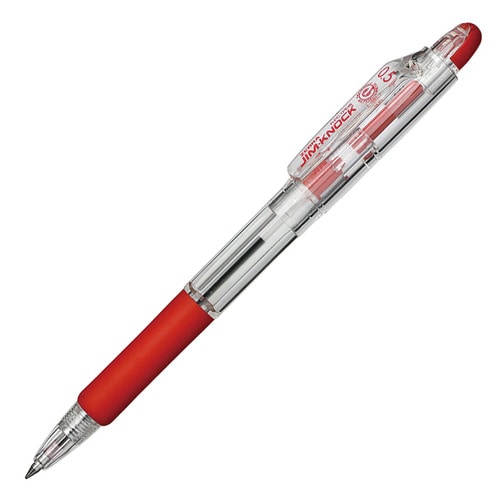 ゼブラ　油性ボールペン　ジムノック　0.5mm　赤　KRBS-100-R　1セット（100本）（ご注文単位1セット）【直送品】