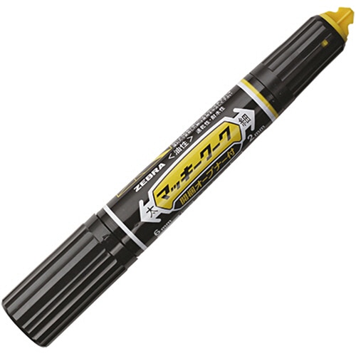 ゼブラ 油性マーカー マッキーワーク 角芯太字+丸芯細字 黒 P-YYT21-BK 1セット(10本)(ご注文単位1セット)【直送品】