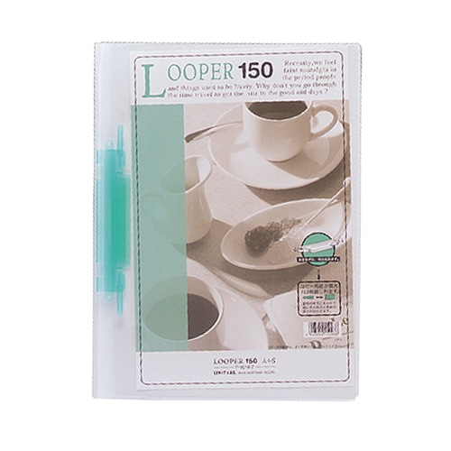 リヒトラブ ルーパー150 A4タテ 2穴 150枚収容 緑 F-3016-7 1セット(25冊)(ご注文単位1セット)【直送品】