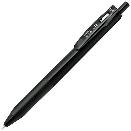 ゼブラ　ジェルボールペン　サラサR　0.4mm　黒　（軸色：黒）　JJS29-R1-BK1　1セット（10本）（ご注文単位1セット）【直送品】