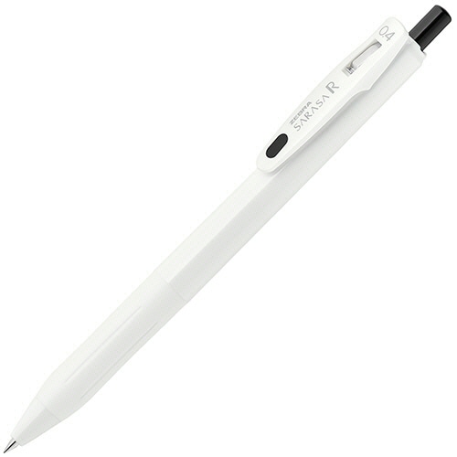 ゼブラ　ジェルボールペン　サラサR　0.4mm　黒　（軸色：白）　JJS29-R1-BK2　1セット（10本）（ご注文単位1セット）【直送品】