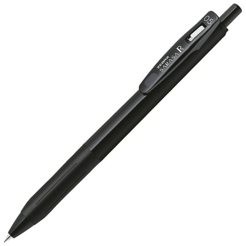 ゼブラ　ジェルボールペン　サラサR　0.5mm　黒　（軸色：黒）　JJ29-R1-BK1　1セット（10本）（ご注文単位1セット）【直送品】