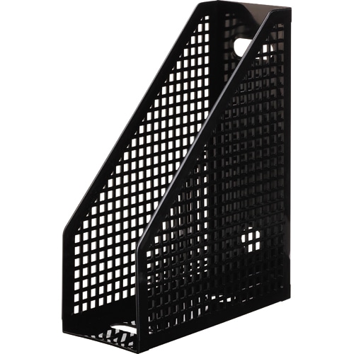 TANOSEE　メッシュボックス　A4タテ　背幅103mm　黒　1セット（10個）（ご注文単位1セット）【直送品】