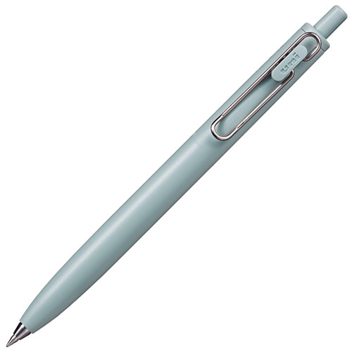 三菱鉛筆 ゲルインクボールペン ユニボール ワンF 0.5mm 黒 (軸色:Fグリーン(葉雫)) UMNSF05F.6 1セット(10本)(ご注文単位1セット)【直送品】