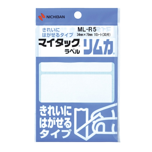 ニチバン　マイタックラベルリムカ　一般無地　34×79mm　ML-R5　1セット（300片：30片×10パック）（ご注文単位1セット）【直送品】