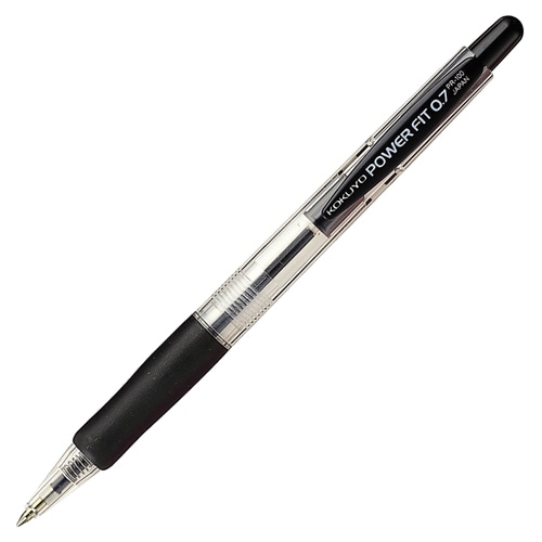 コクヨ　再生樹脂ボールペン（パワーフィット）　0.7mm　黒　PR-100D　1セット（10本）（ご注文単位1セット）【直送品】