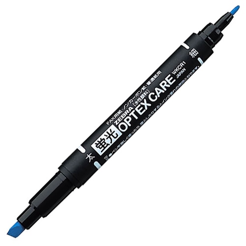 ゼブラ 蛍光オプテックスケア 青 WKCR1-BL 1セット(10本)(ご注文単位1セット)【直送品】