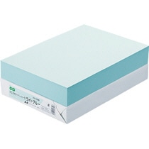 TANOSEE　αエコカラーペーパーII　A4　ライトブルー　1セット（2500枚：500枚×5冊）（ご注文単位1セット）【直送品】