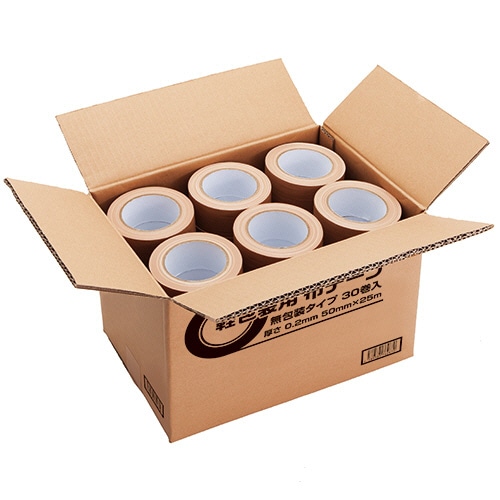 TANOSEE　軽包装用布テープ　無包装タイプ　0.2mm厚　50mm×25m　1セット（90巻：30巻×3箱）（ご注文単位1セット）【直送品】
